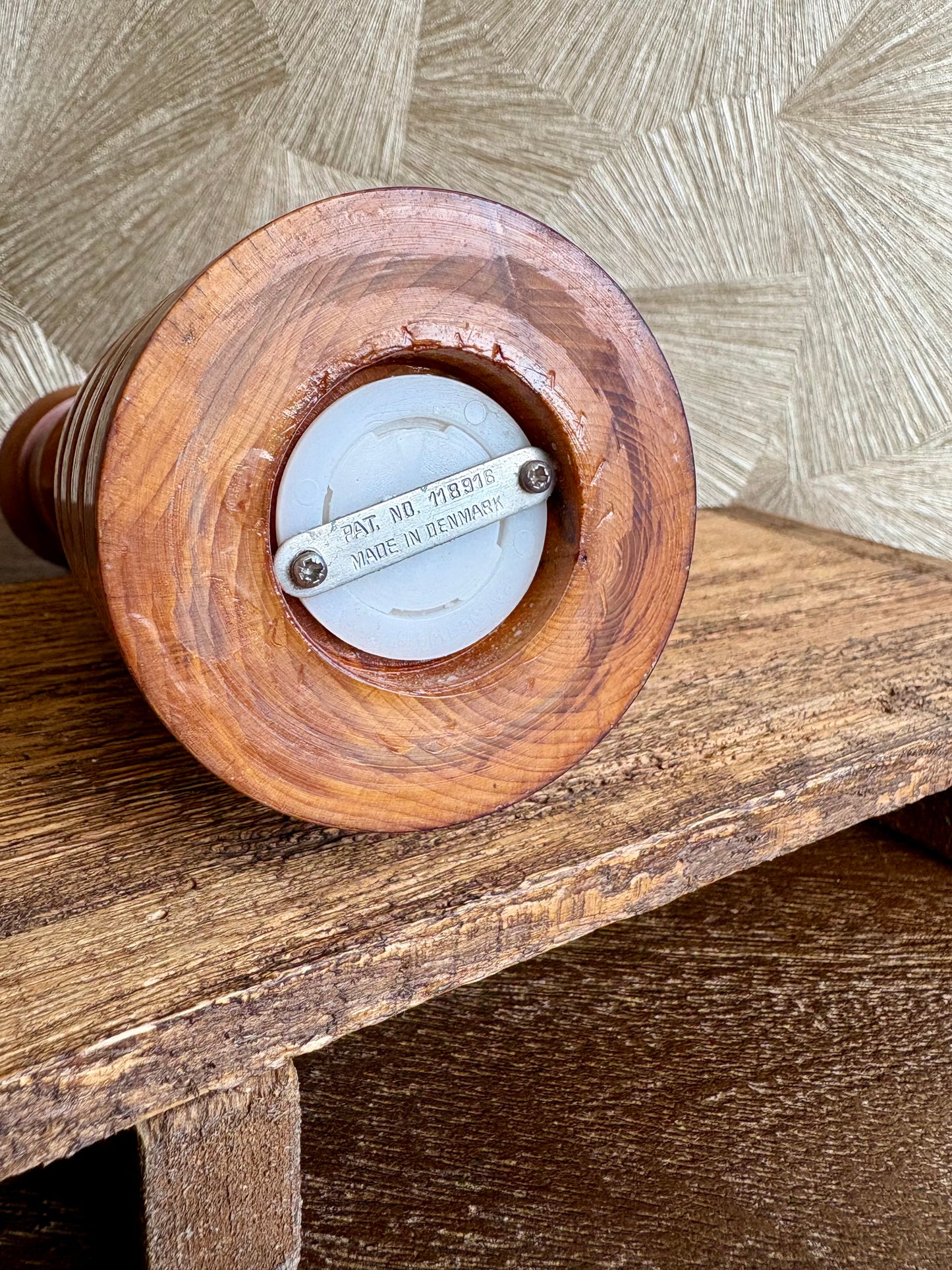 Vintage Deense peper & zoutmolen | set van 2