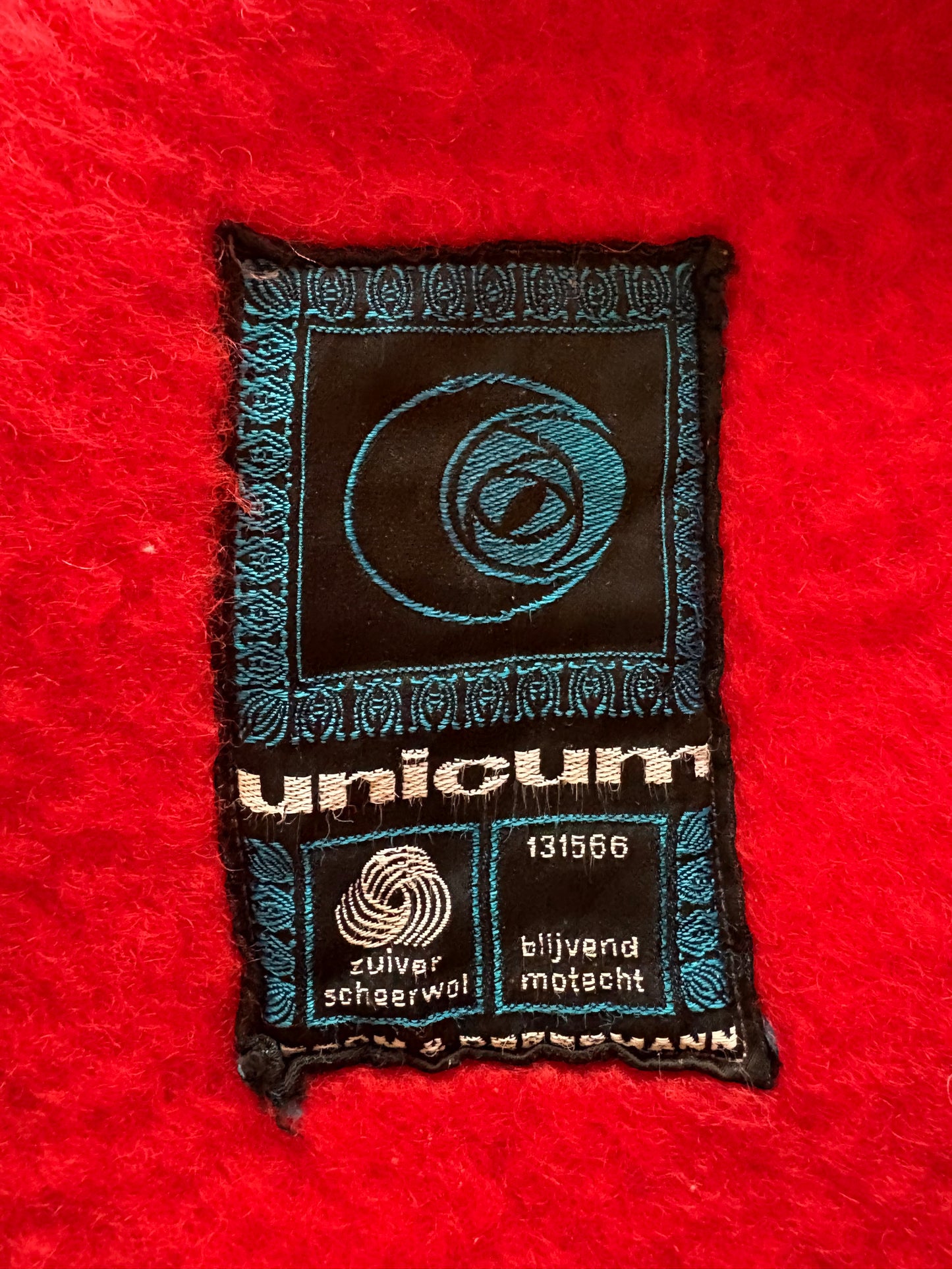 Vintage rode wollen deken | 142x220 cm