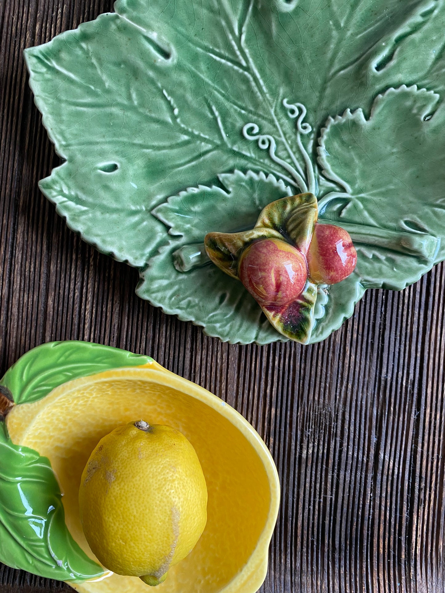 Vintage keramieken decoratie schaal