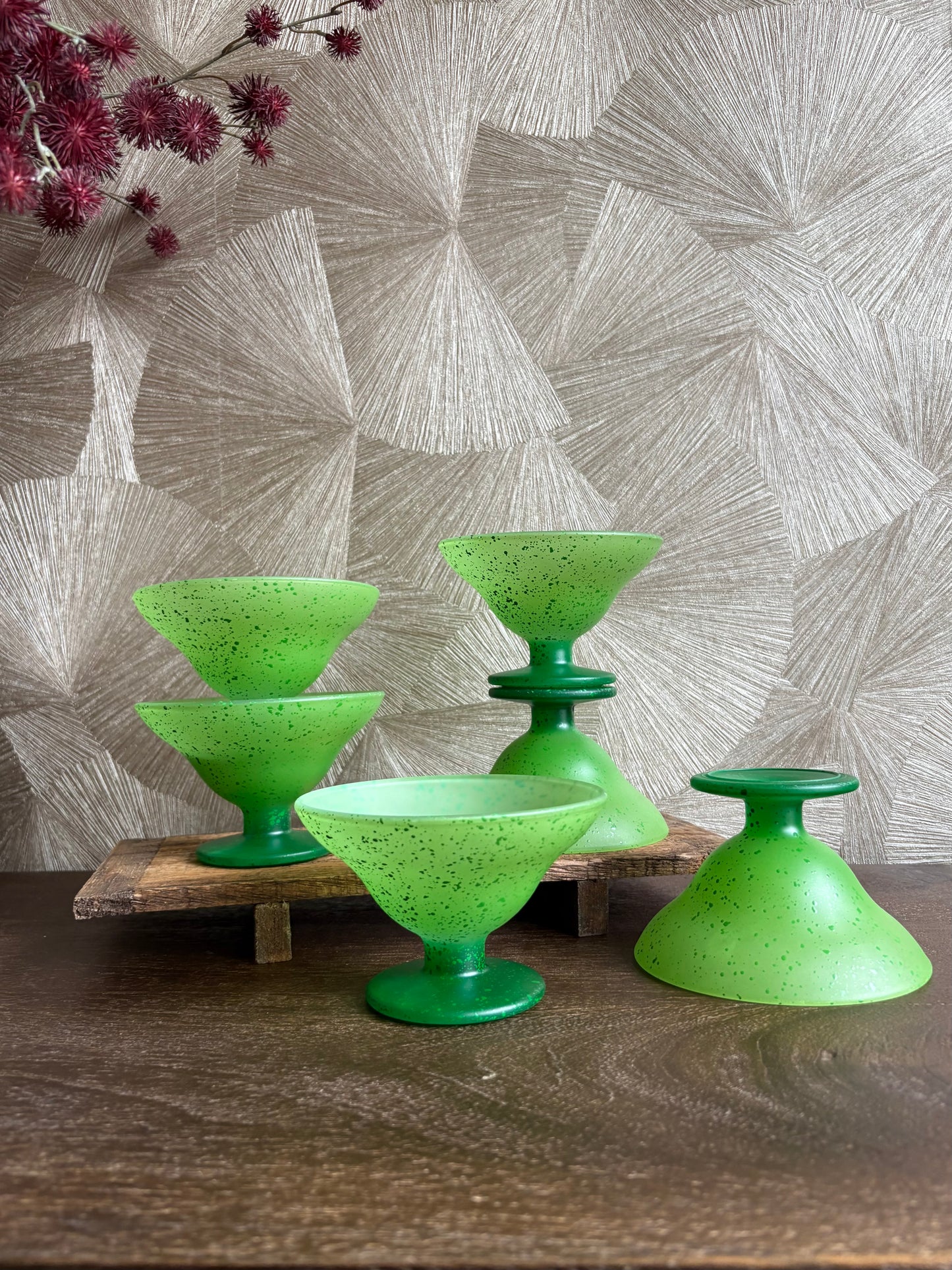 Vintage Montana ijscoupe glazen | set van 6