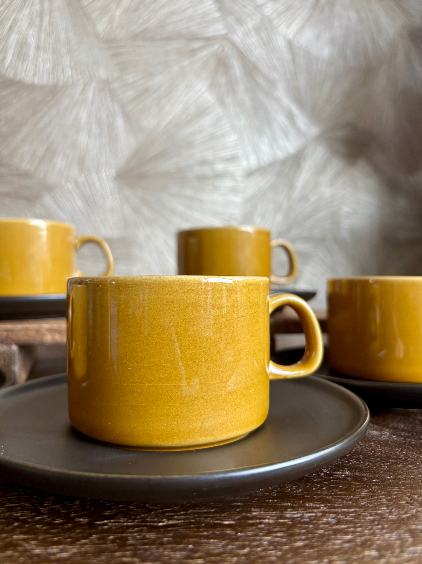 Vintage Malitta kop en schotel | set van 5