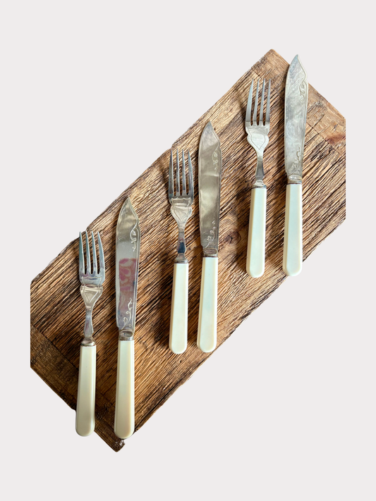 Antiek bestekset voor 6 personen | set van 12