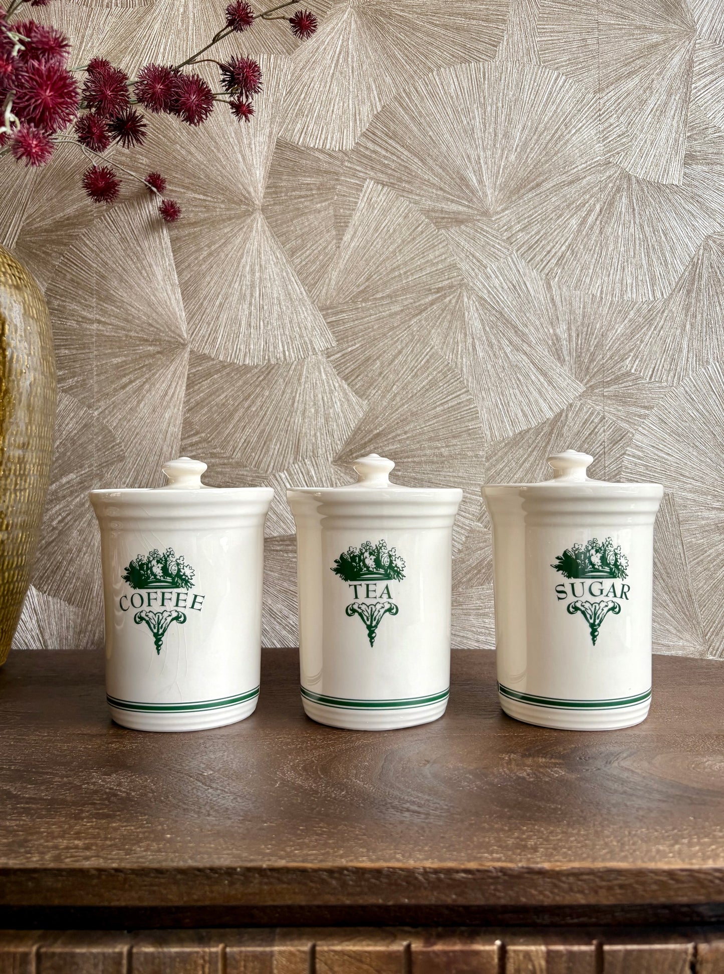 Vintage Engelse voorraadpotten | set van 5