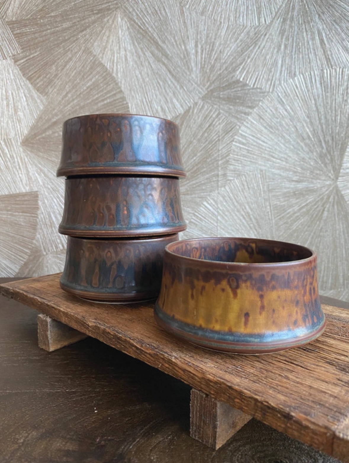 Vintage stapelbare schaaltjes | set van 4