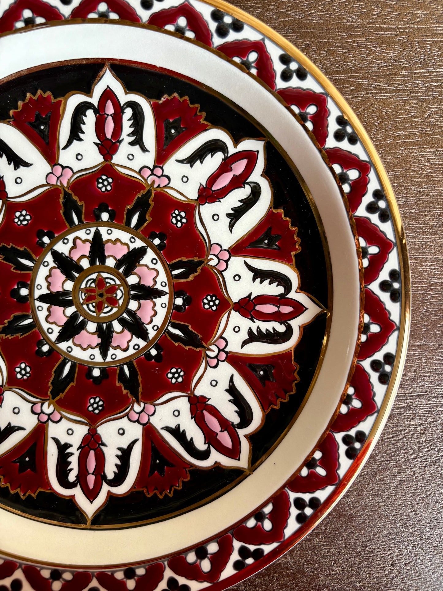 Vintage Grieks wandbord | handgemaakt 24K goud