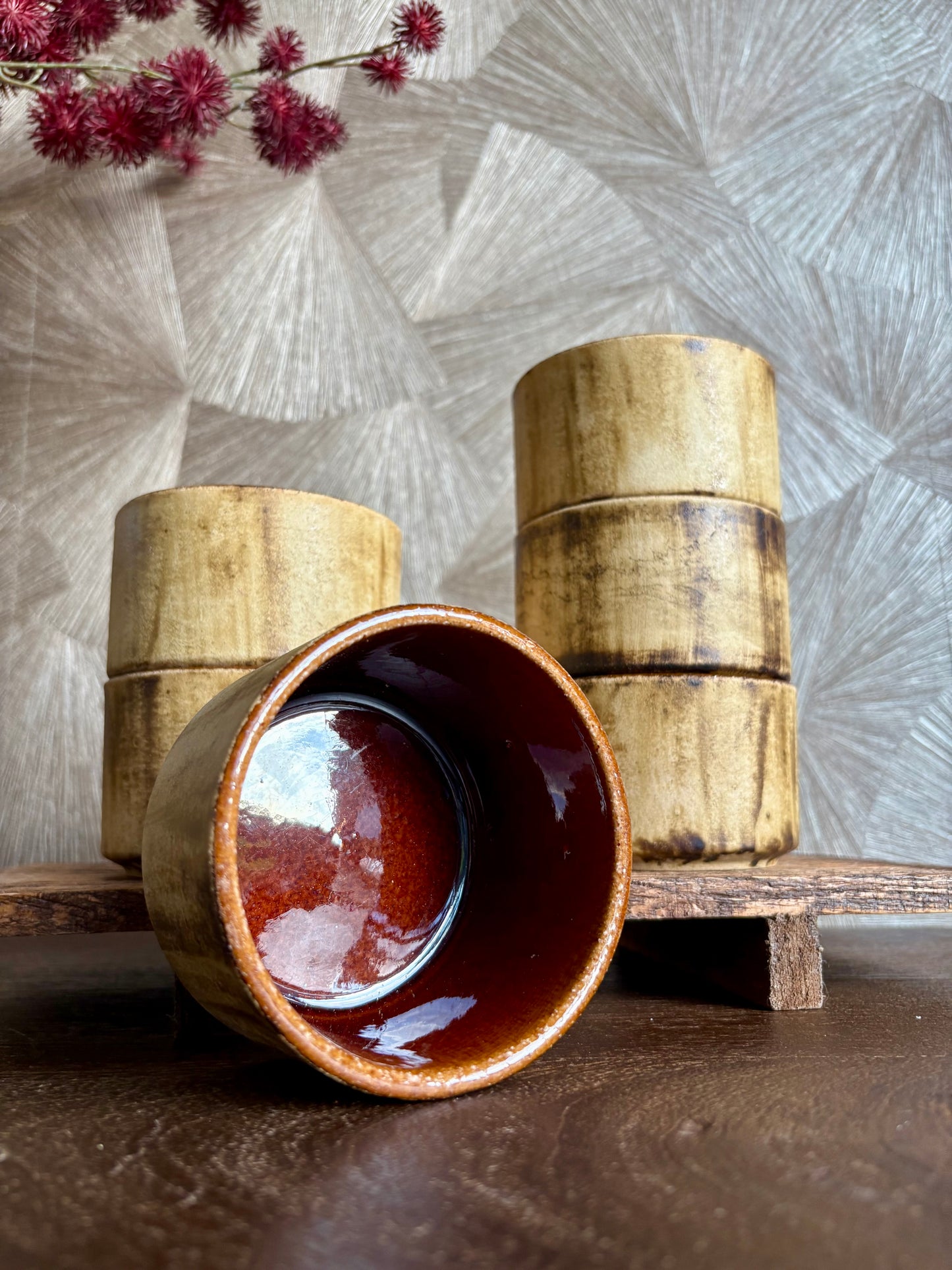 Vintage 70’s stapelbare retro schaaltjes | set van 6