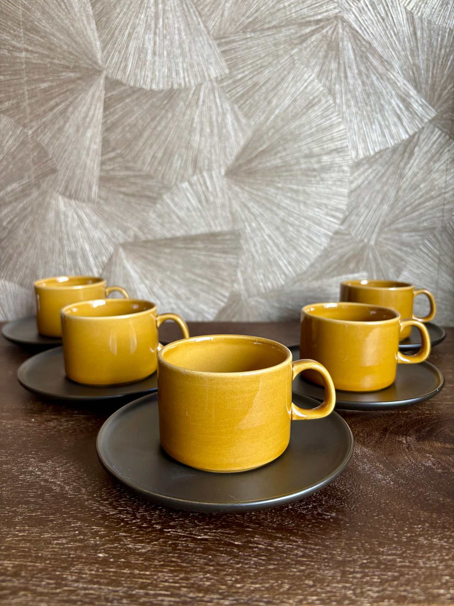 Vintage Malitta kop en schotel | set van 5