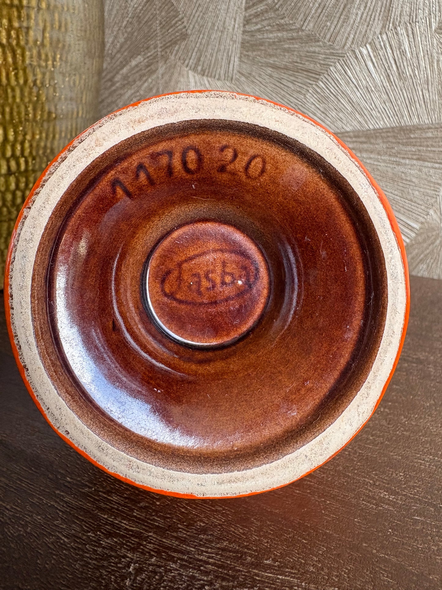 Vintage Jasba oranje oorvaasje