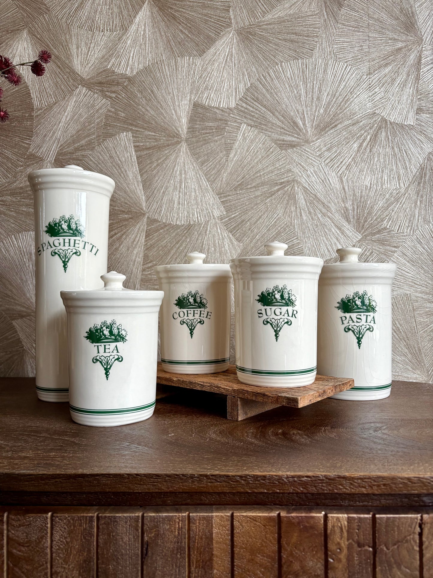 Vintage Engelse voorraadpotten | set van 5