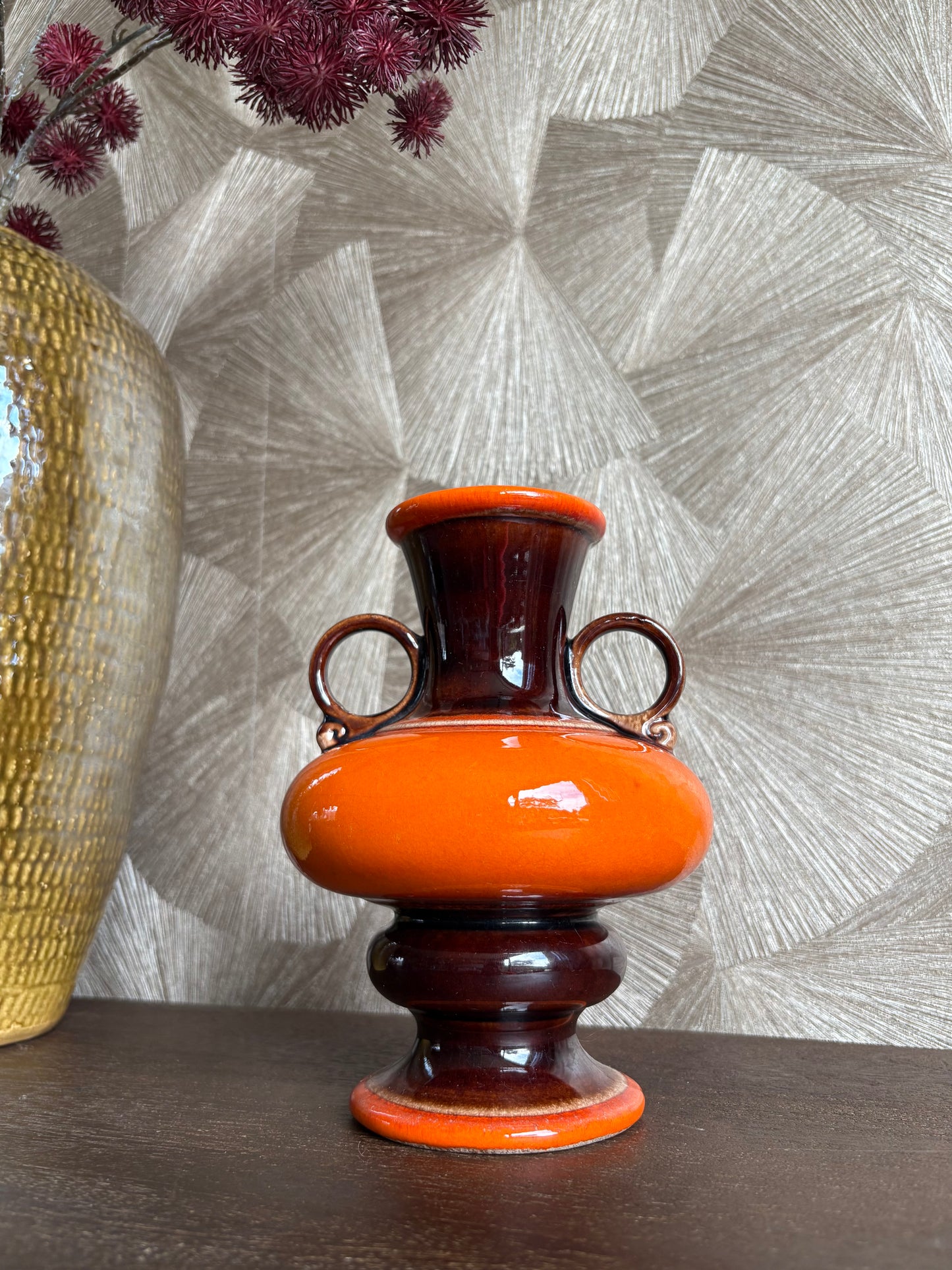 Vintage Jasba oranje oorvaasje