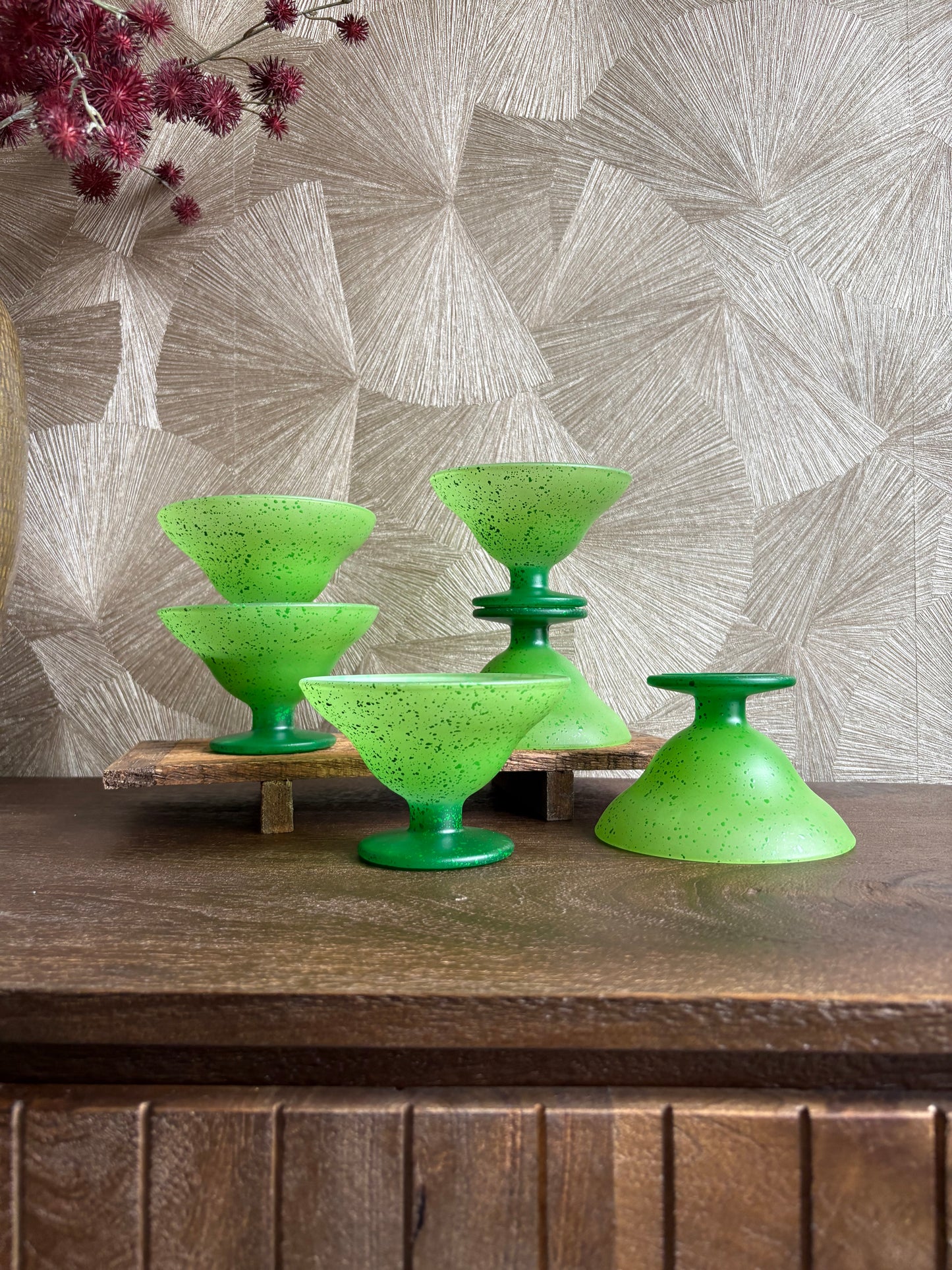 Vintage Montana ijscoupe glazen | set van 6