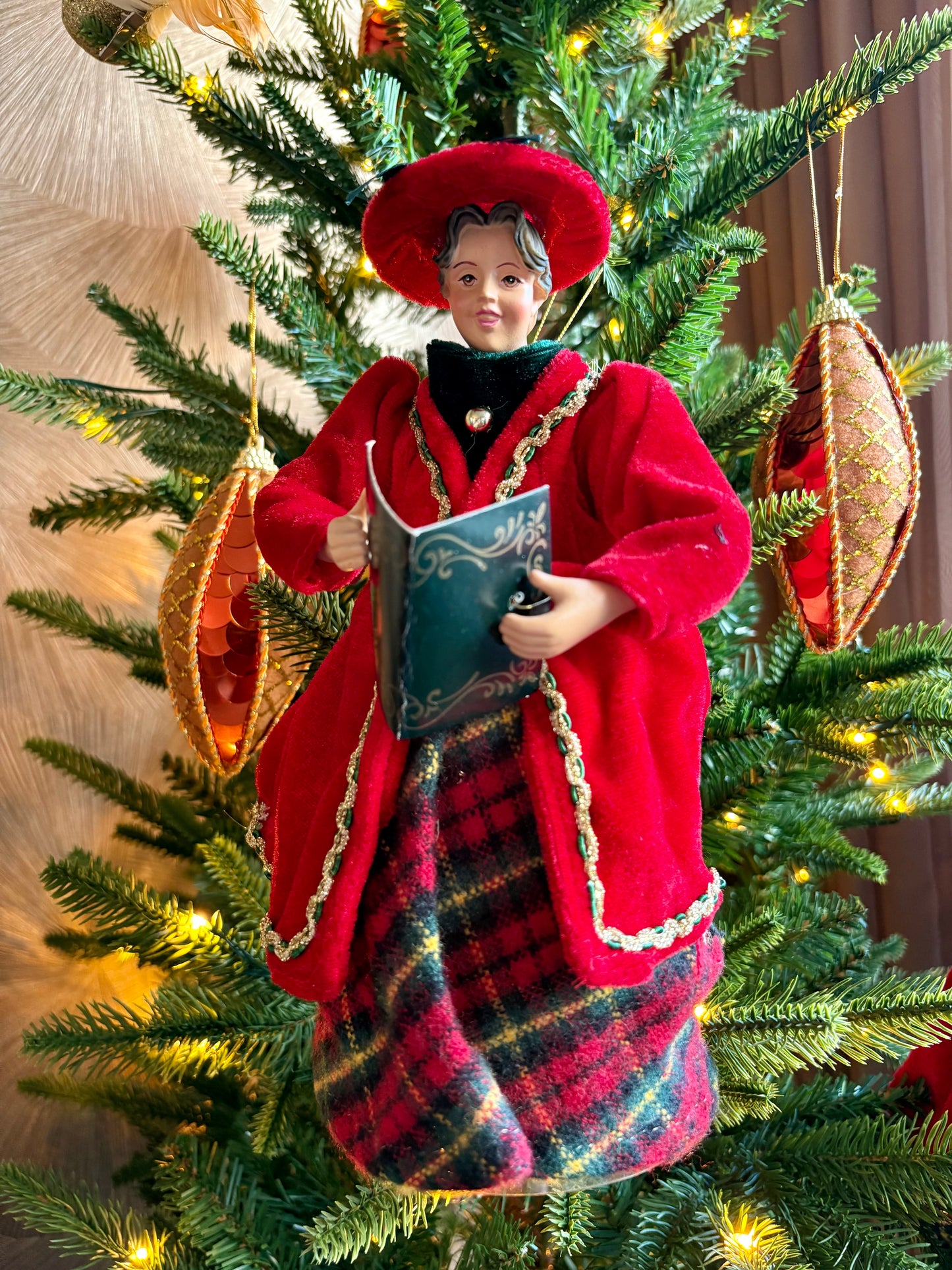 Vintage Charles Dickens kerstkoor poppen | set van 4