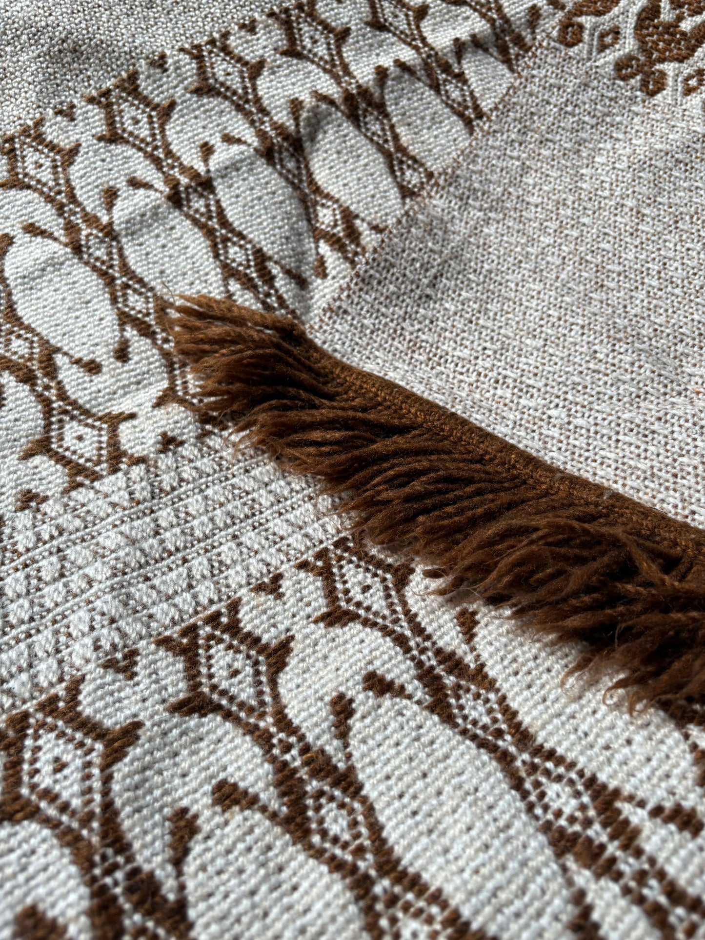 Vintage wollen sprei - plaid | 140x215 cm