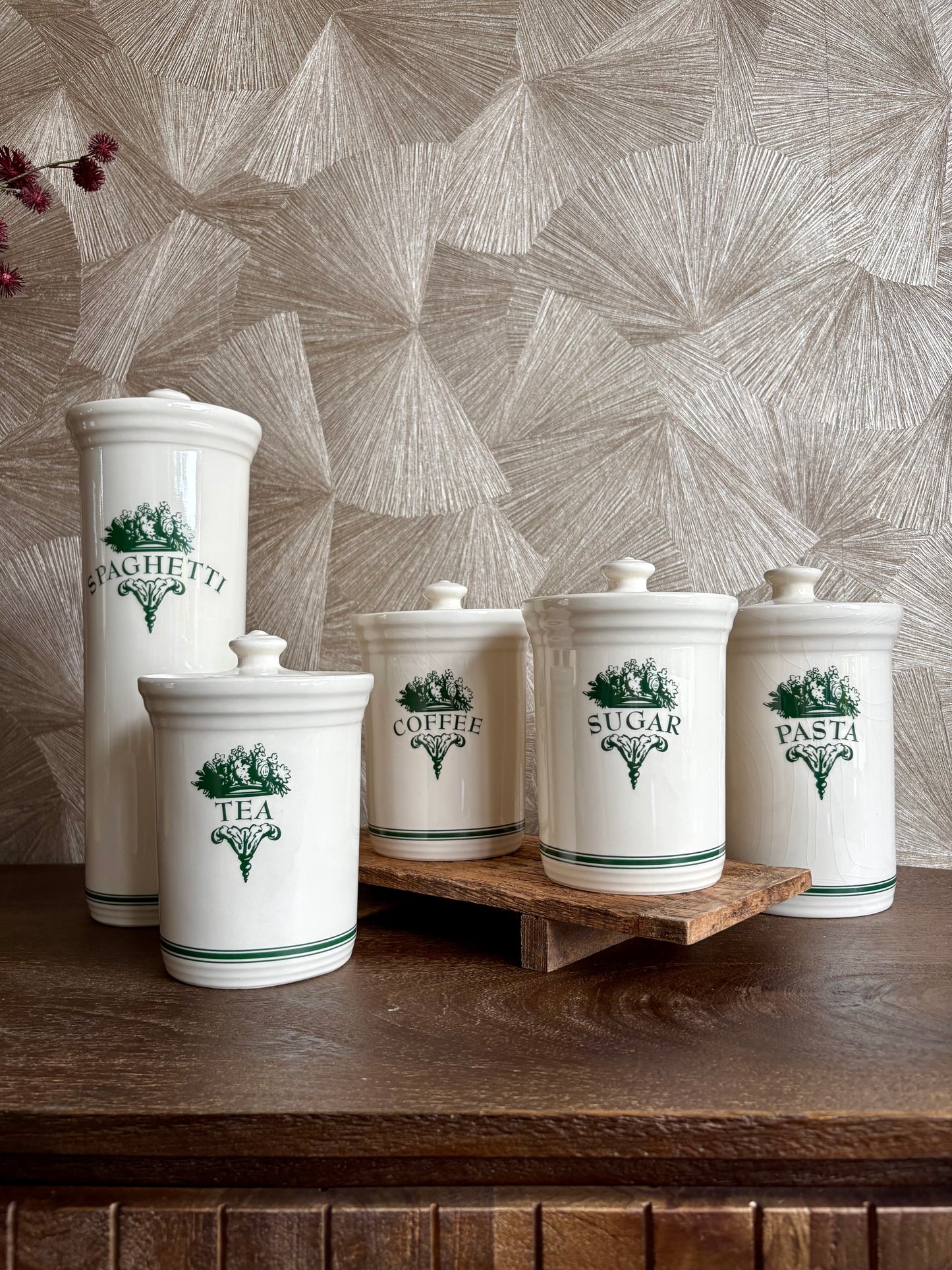 Vintage Engelse voorraadpotten | set van 5