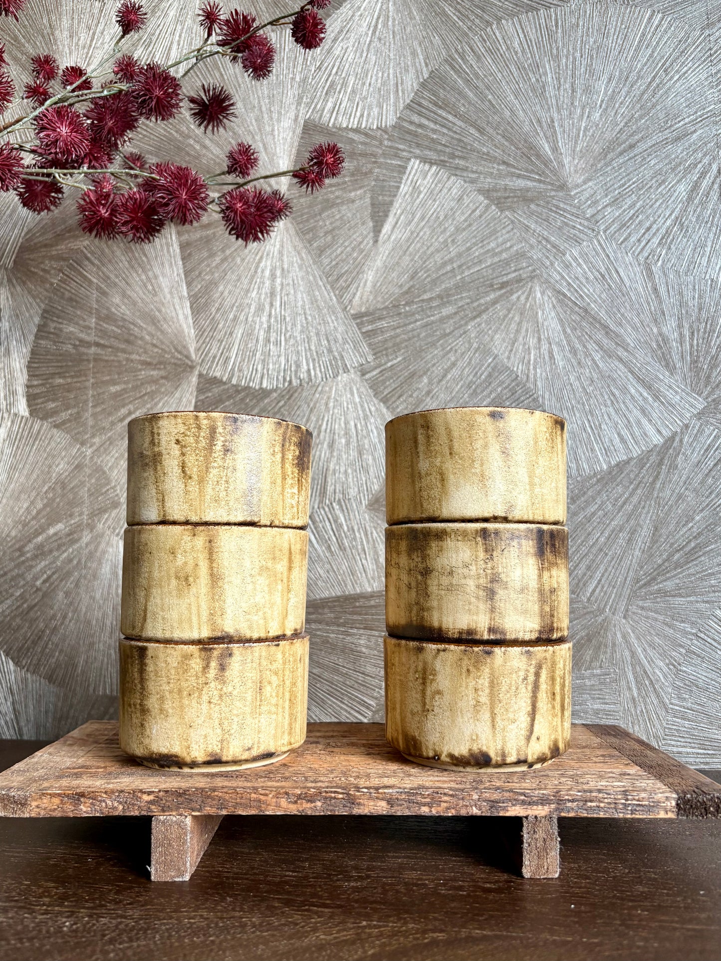 Vintage 70’s stapelbare retro schaaltjes | set van 6