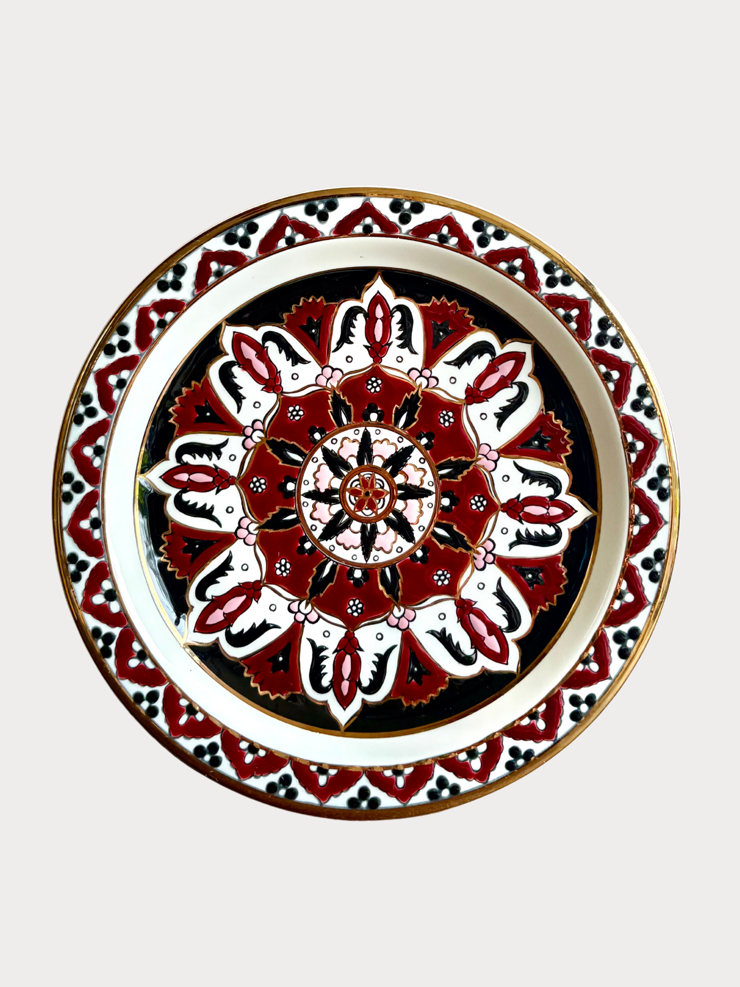 Vintage Grieks wandbord | handgemaakt 24K goud