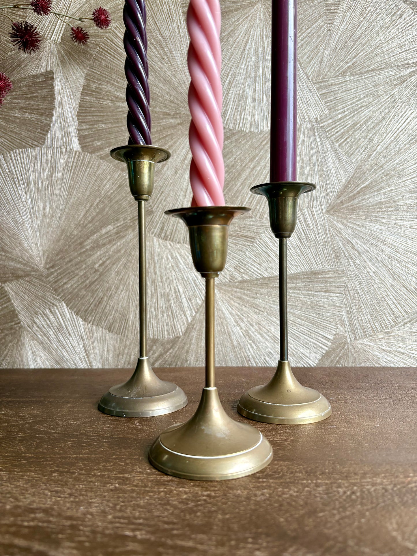 Vintage Mid-Century kandelaren | set van 3