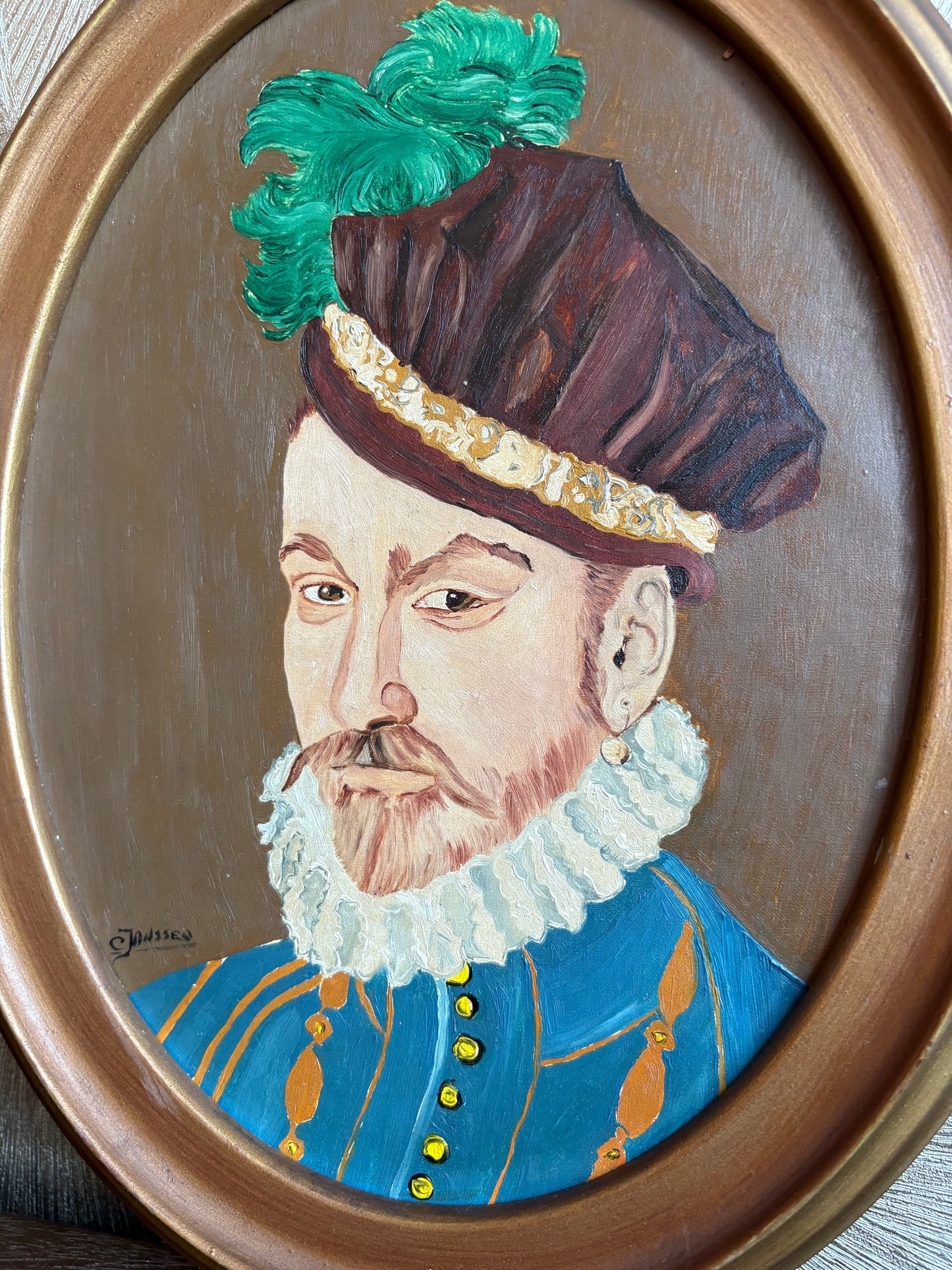 Vintage Art - handgeschilderd portret