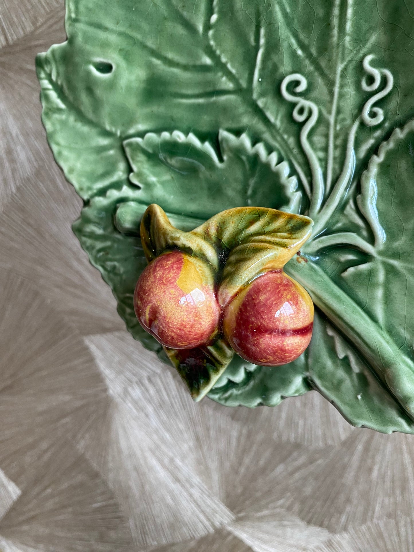 Vintage keramieken decoratie schaal