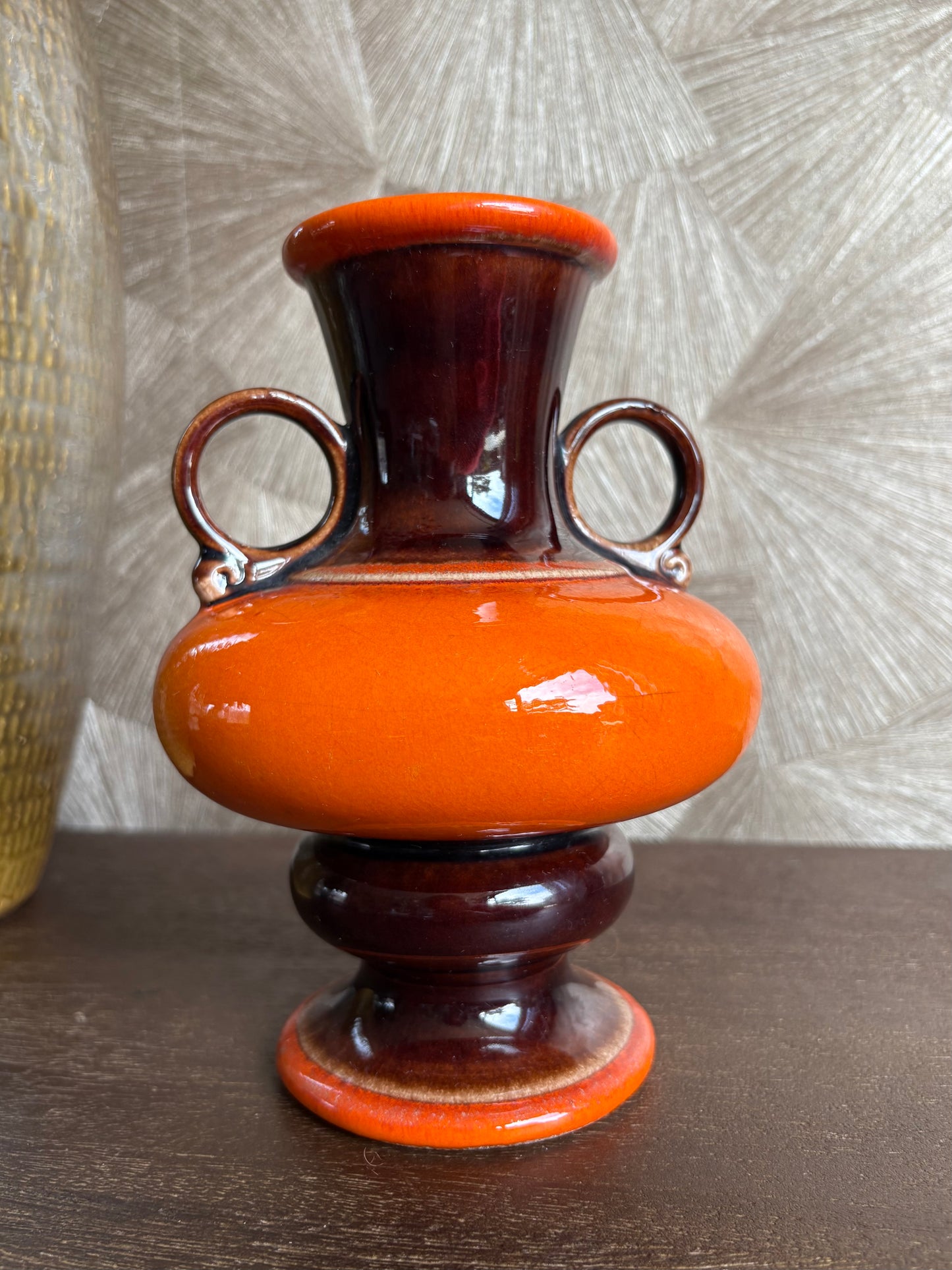 Vintage Jasba oranje oorvaasje