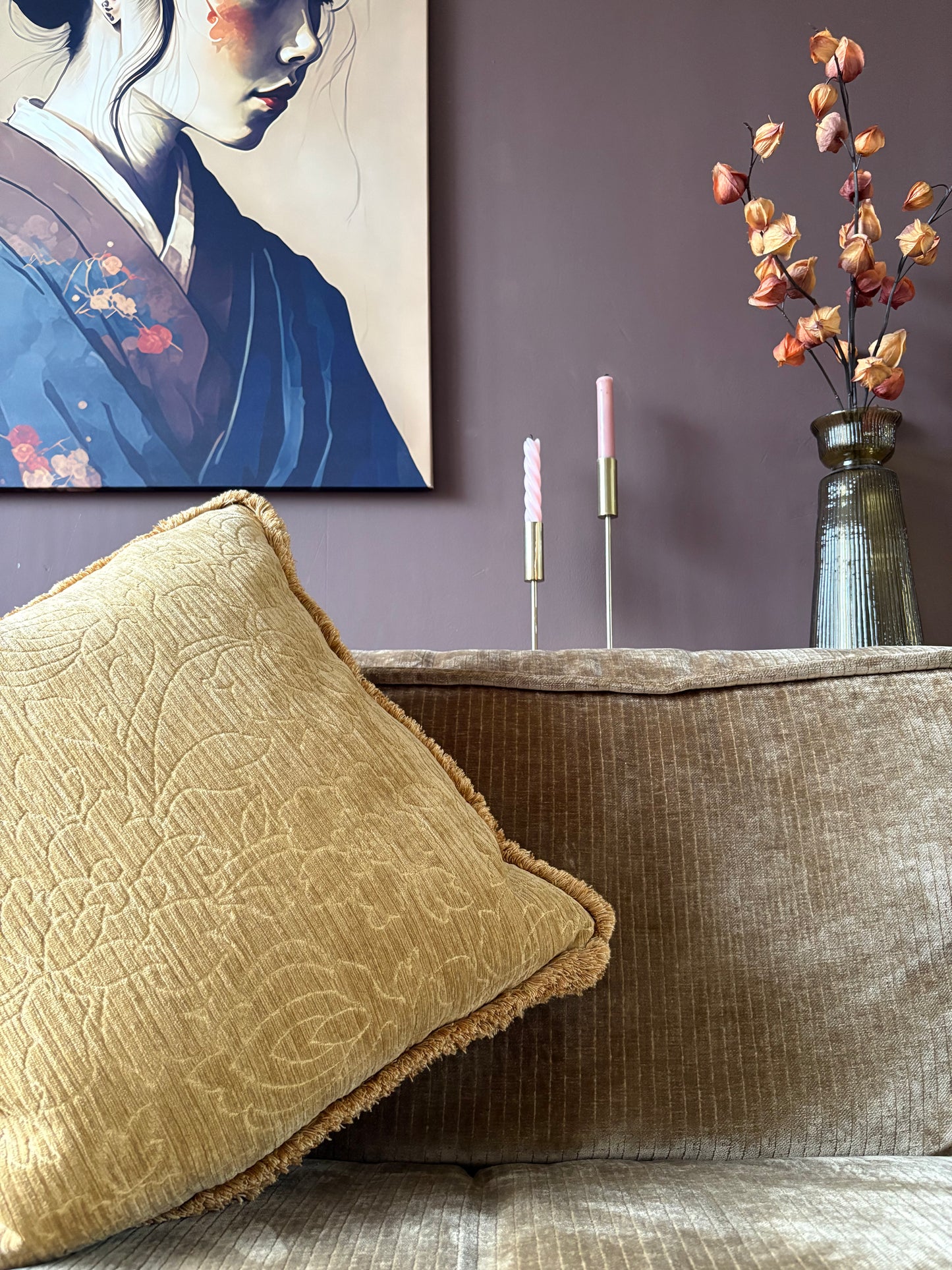 Vintage rib - jacquardweefsel kussen