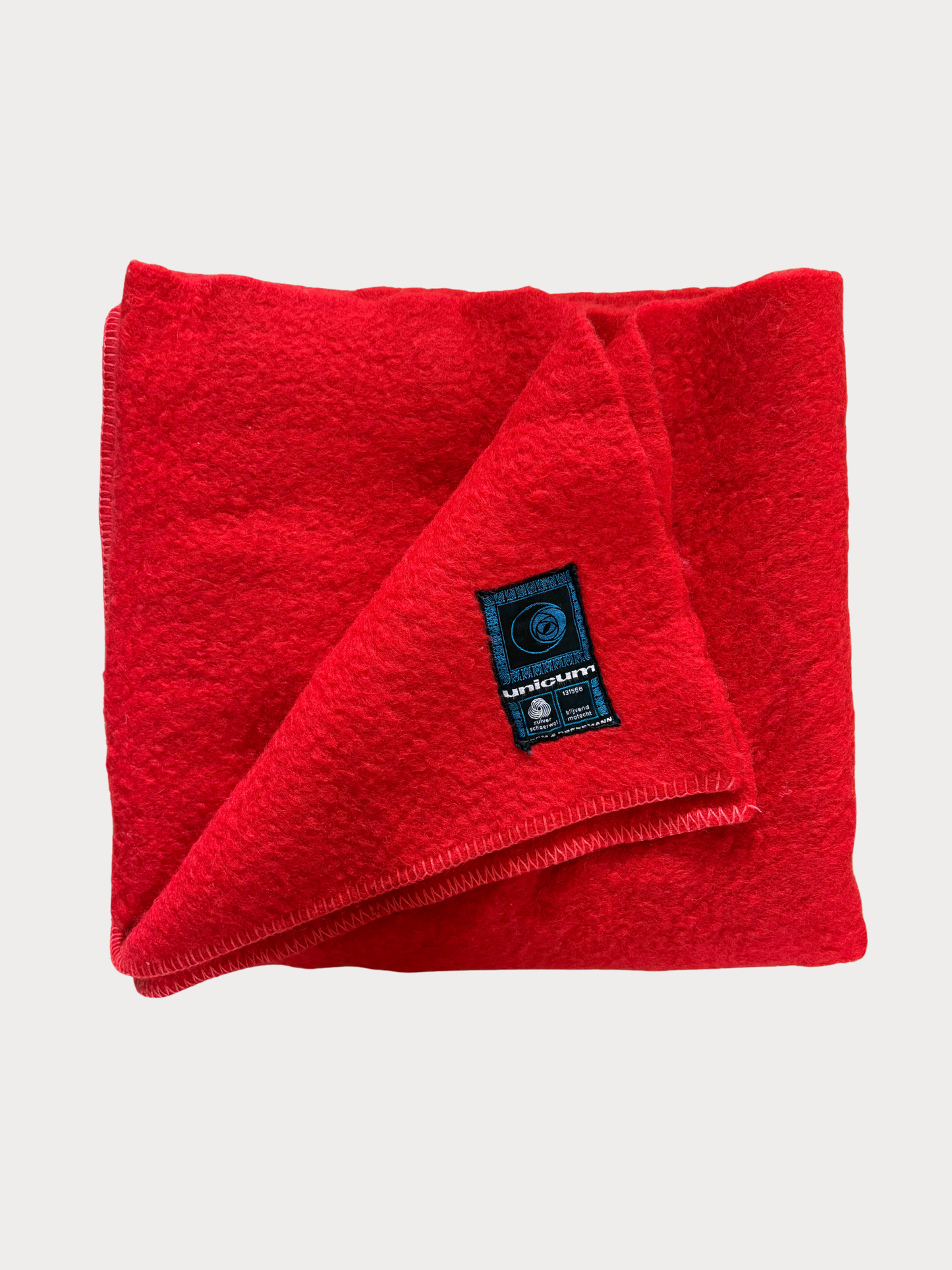 Vintage rode wollen deken | 142x220 cm