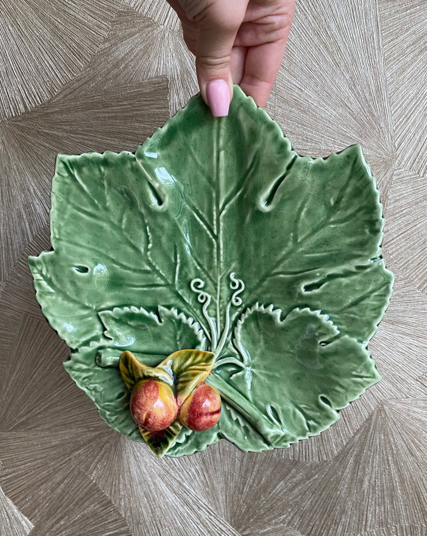 Vintage keramieken decoratie schaal