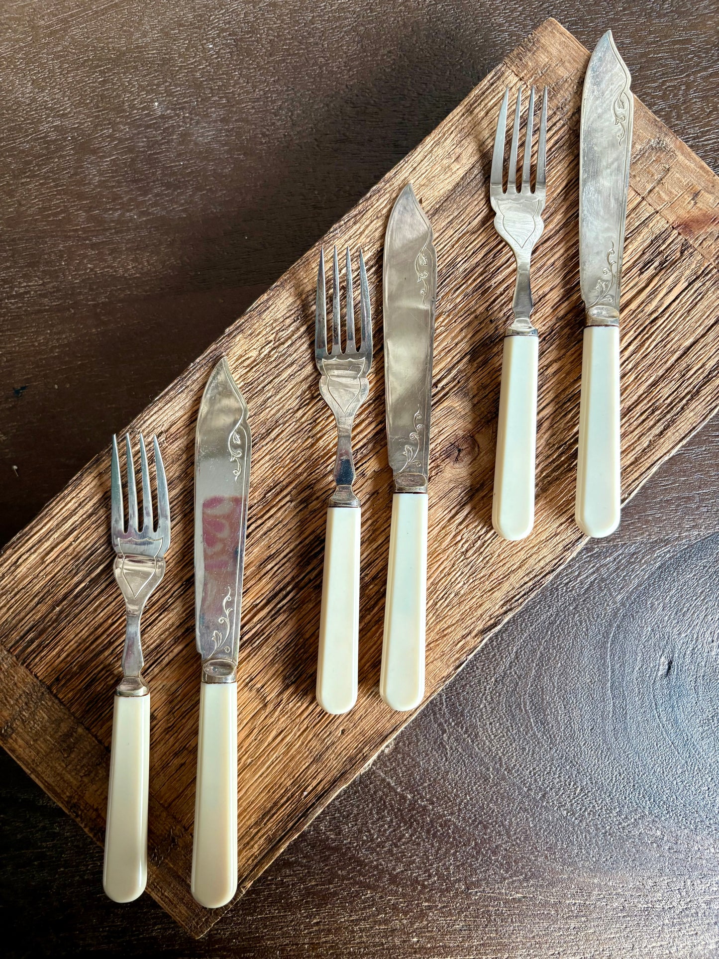 Antiek bestekset voor 6 personen | set van 12