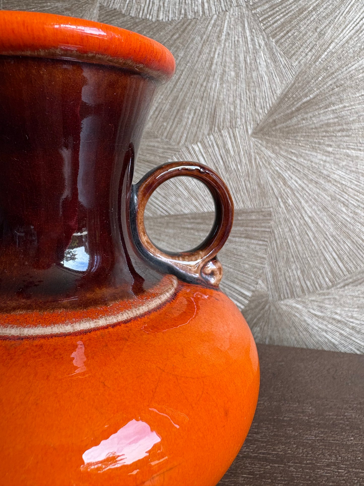 Vintage Jasba oranje oorvaasje