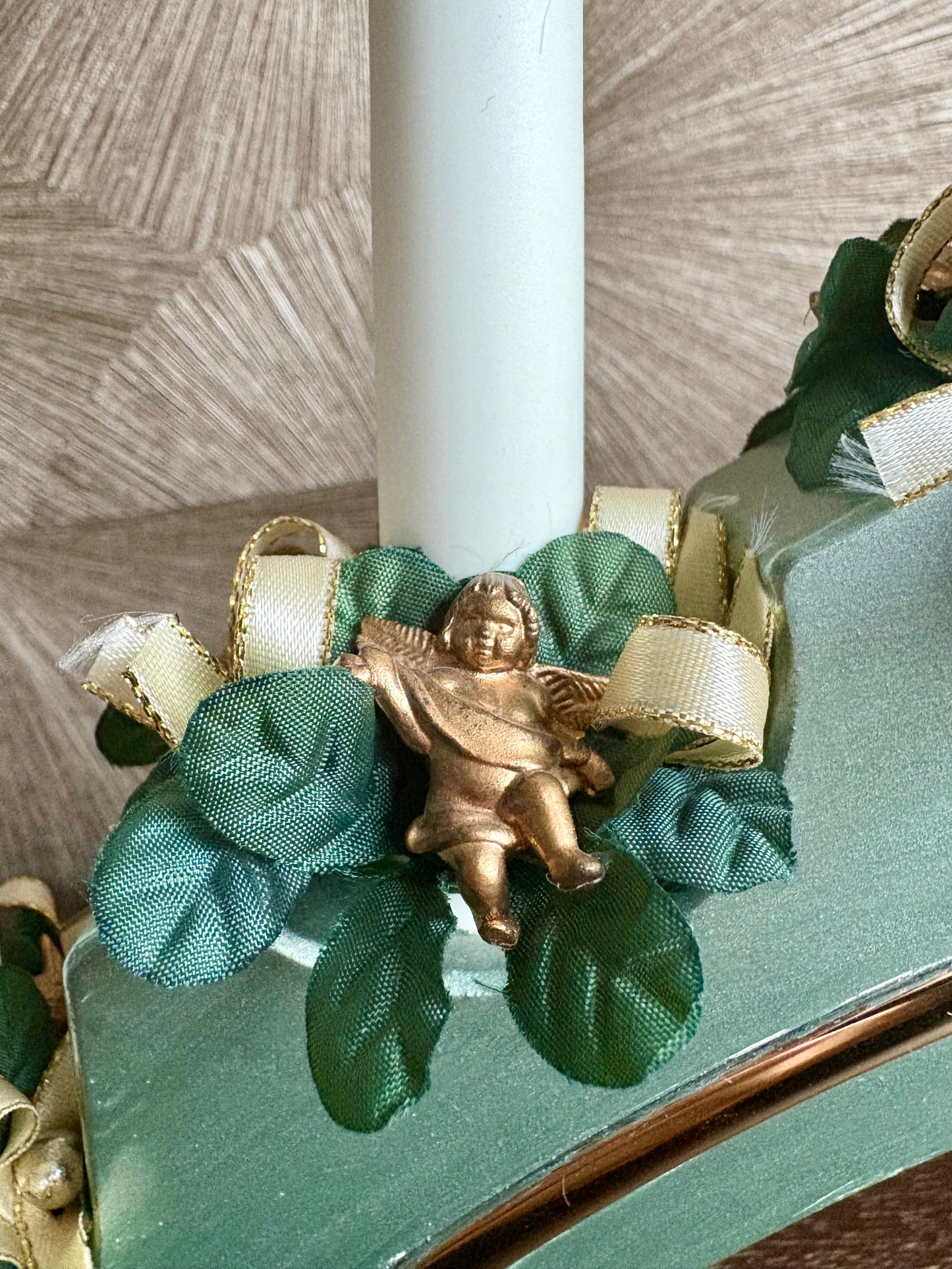 Vintage kerst kandelaar met verlichting