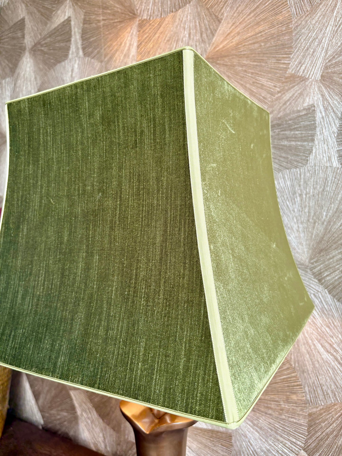 Vintage Mid-Century messing tafellamp met kap