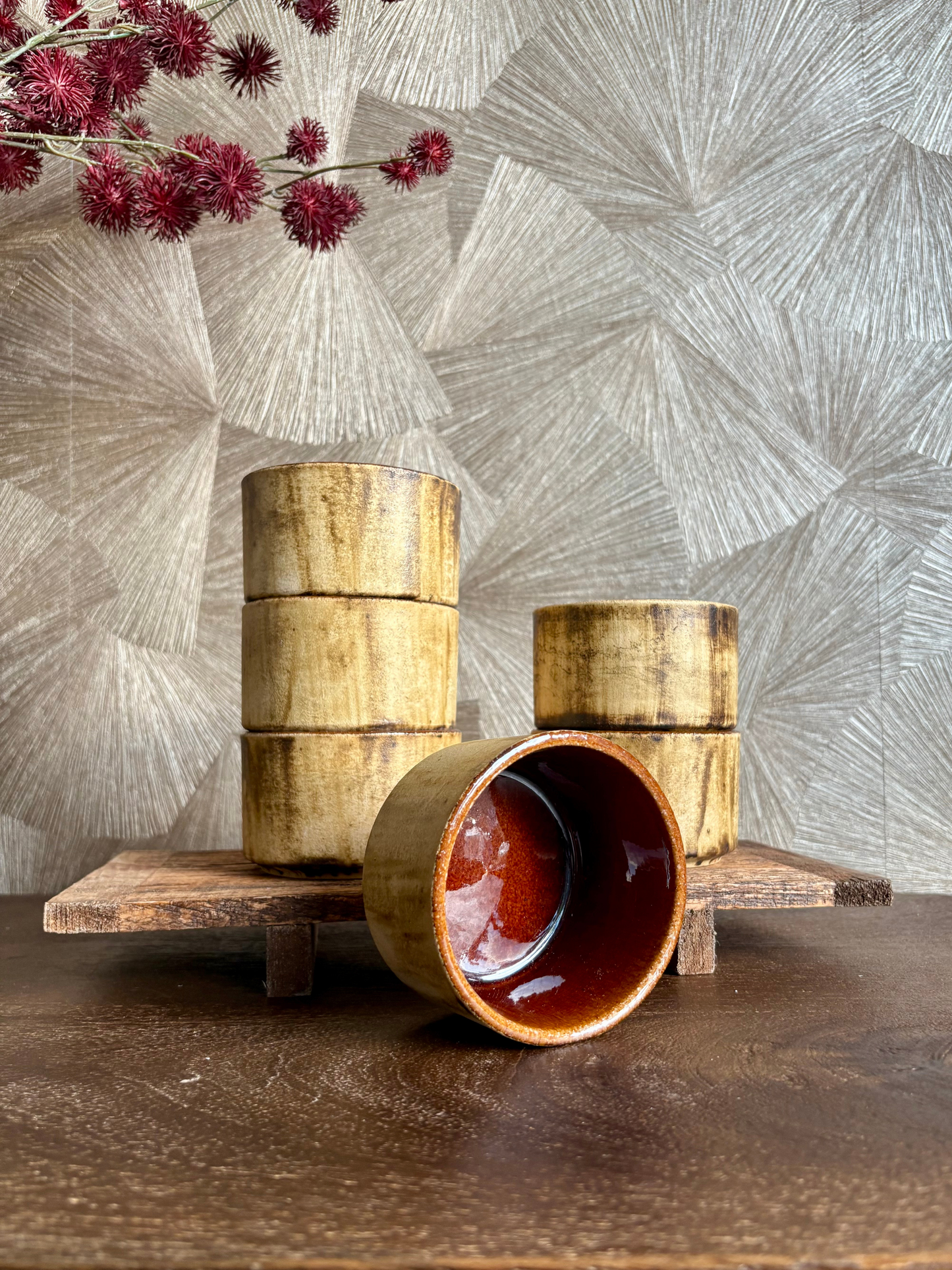 Vintage 70’s stapelbare retro schaaltjes | set van 6