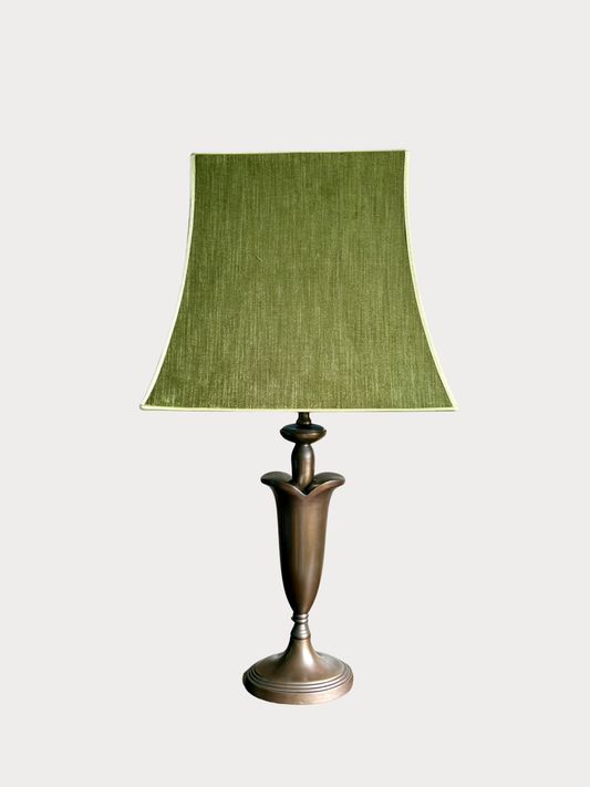 Vintage Mid-Century messing tafellamp met kap