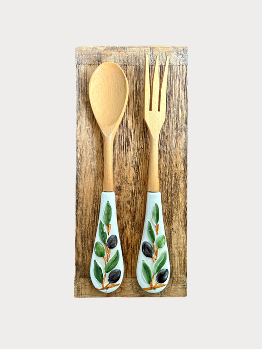 Vintage slabestek met olijven