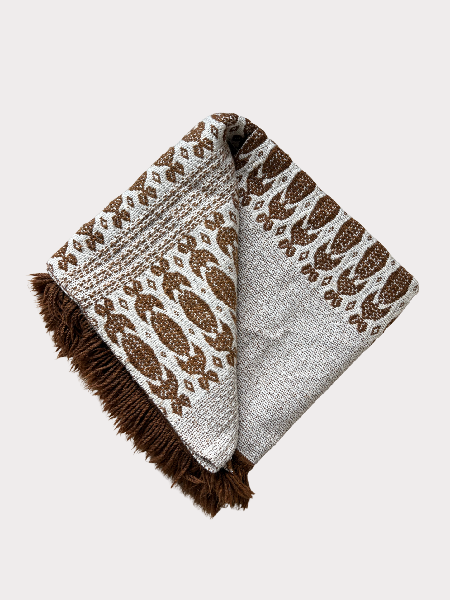 Vintage wollen sprei - plaid | 140x215 cm