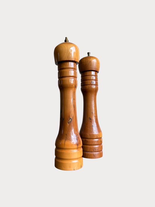 Vintage Deense peper & zoutmolen | set van 2