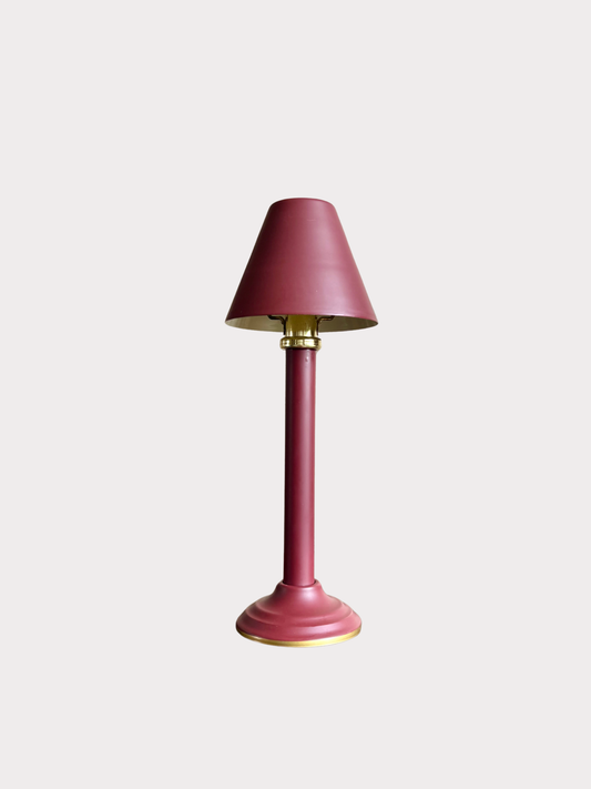 Vintage rode kaarsenhouder lampje