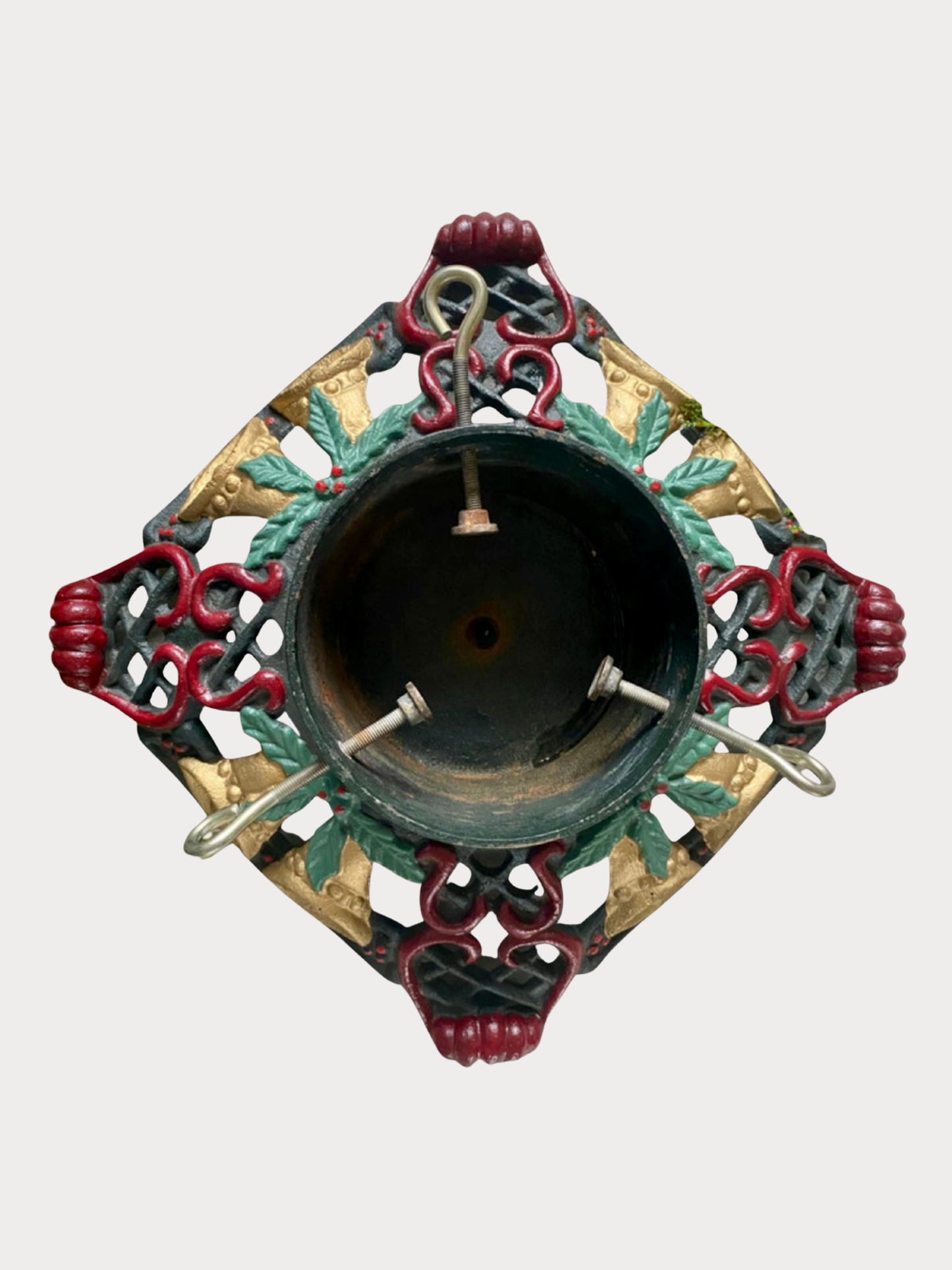 Vintage gietijzeren kerstboomvoet